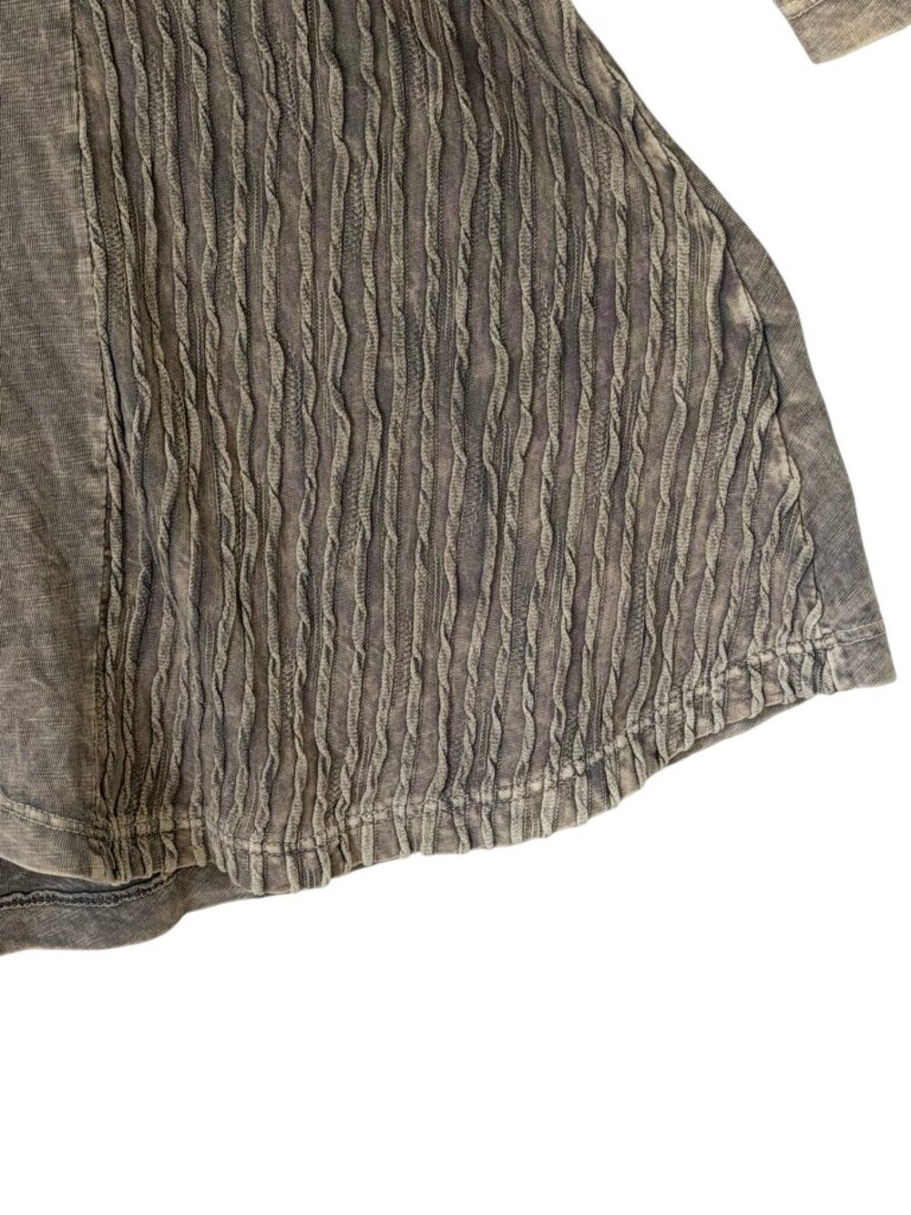 Jess & Jane Cotton Mineral Wash Art-To-Wear Tunic Whimsigoth A-Line Gray USA L - Picture 7 of 12